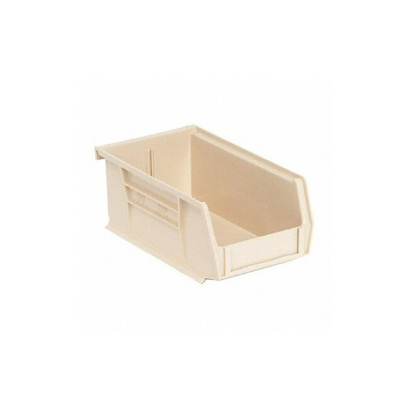 Quantum Storage Systems Hang and Stack Bin,Ivory,PP,3 in QUS220IV Quantum Storage Systems Hang and Stack Bin,Ivory,PP,3 in QUS220IV
