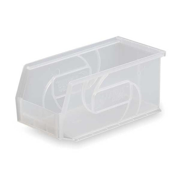 Lewisbins HangandStackBin,10.875inL,5.5inW,Plastic PB105-5 Clear Lewisbins HangandStackBin,10.875inL,5.5inW,Plastic PB105-5 Clear