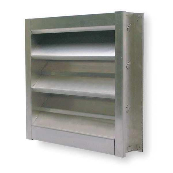 Dayton Louver,Wall Opening 24 x 24 In,Aluminum 4FZF4