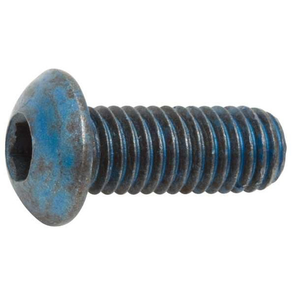 M5-0.80 Socket Head Cap Screw, Button, Metric Blue Steel, 20 mm Length, 25 PK