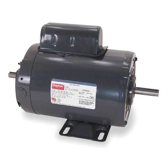 Dayton Tool Motor,2-Shaft,1 HP,1725 RPM,115/230 4K146BB