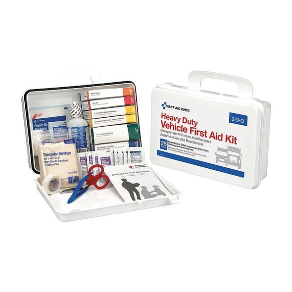 First Aid Kit and Housing, Plastic 85 Components, 25 People Served