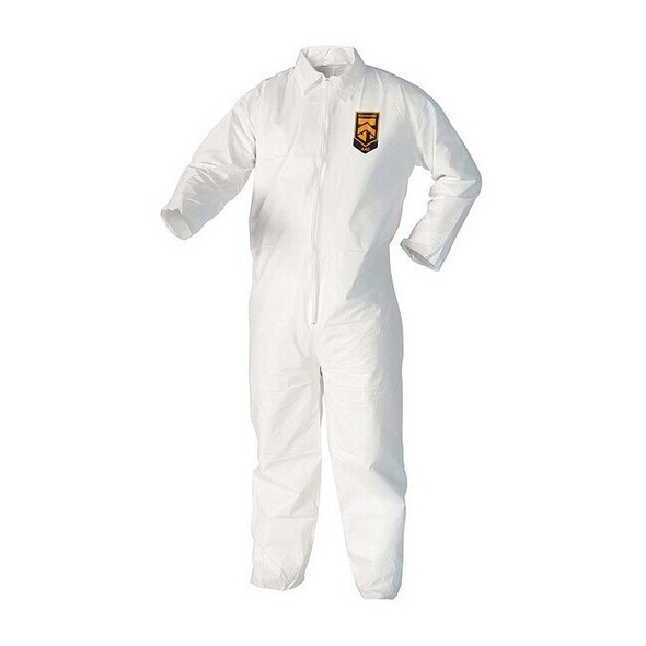 Kleenguard Liquid Particle Protect Coverall ZipFrnt WHT 4X 25/Cs 44307