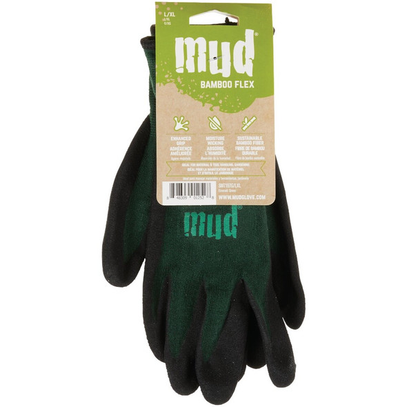 Mud Bamboo Flex Large-XL Emerald Green Garden Glove SM7197G-LXL 740219