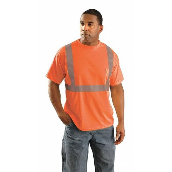 Occunomix Men's T-Shirt, Polyester, Orange, 3XL LUX-SSETP2B-O3X