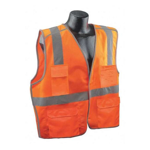 Condor High Visibility Vest,Orange/Red,2XL/3XL 53YN07