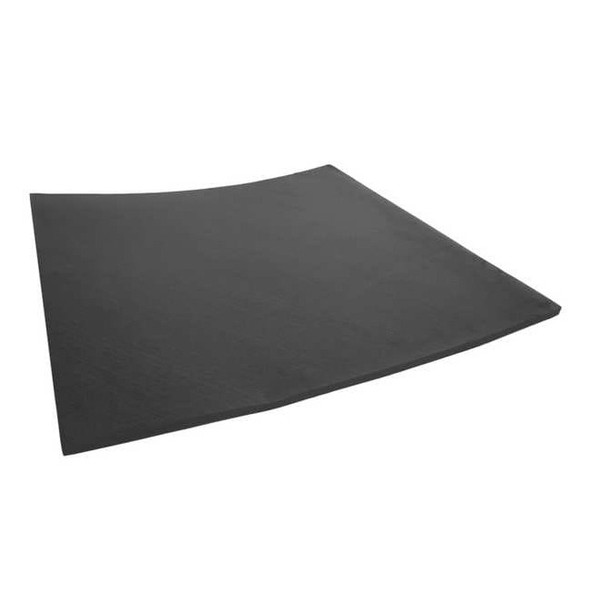 Foam Sheet, Crosslink, 24 in W, 24 in L, 1 in Thick, Charcoal