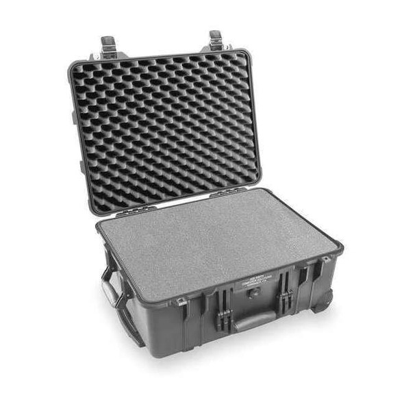 Pelican Black Protective Case, 22.07"L x 17.9"W x 10.4"D 1560