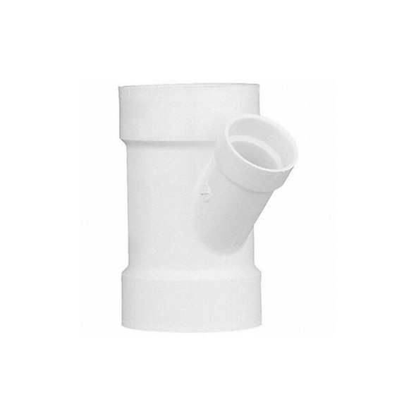Manufacturer Varies PVC Reducing Wye, Hub, 4 in x 4 in x 2 in Pipe Size 1WJV4
