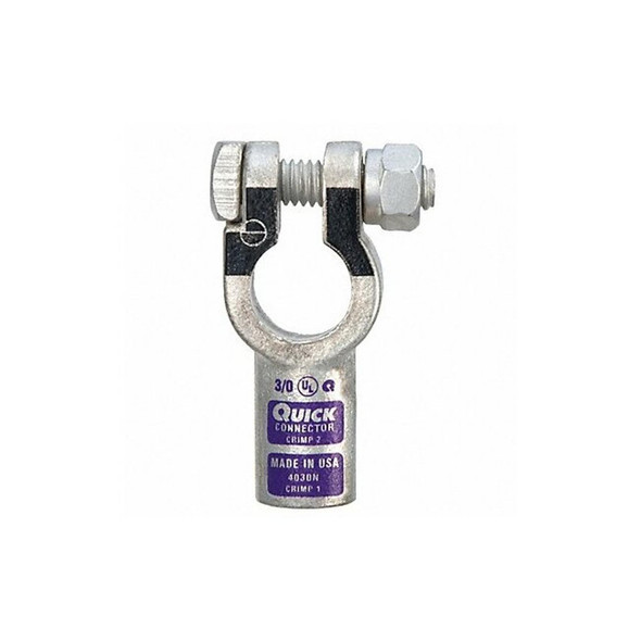 Fusion Straight Terminal,3/0 ga.,Purple,Neg 4030N