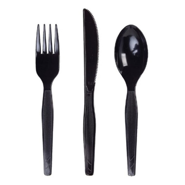 Dixie Disposable Fork, Black, Medium Weight, PK1000 FM517