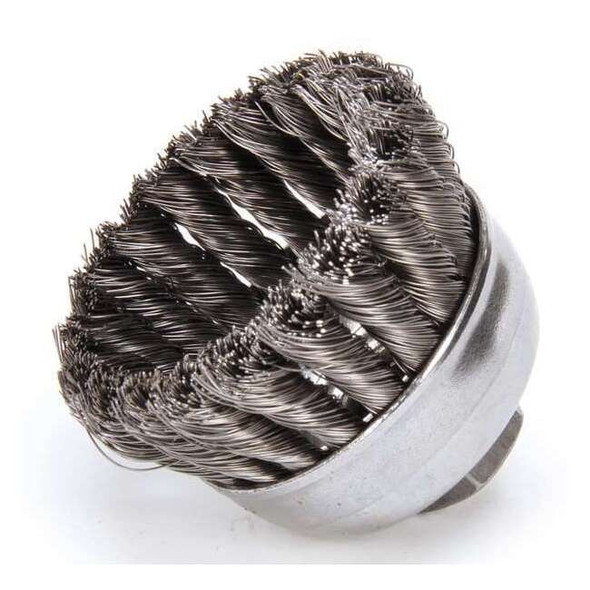 Weiler Knot Wire Cup Wire Brush, Threaded Arbor 94030