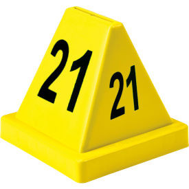 Global Industrial Numbered Cones 21-40 Yellow