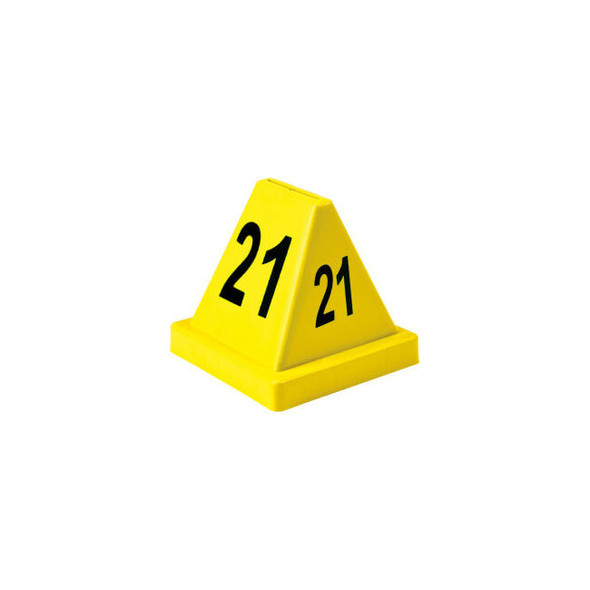 Global Industrial Numbered Cones 21-40 Yellow