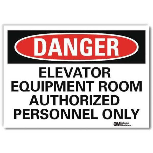 Lyle Danger Sign,5inx7in,Reflective Sheeting U3-1416-RD_7X5