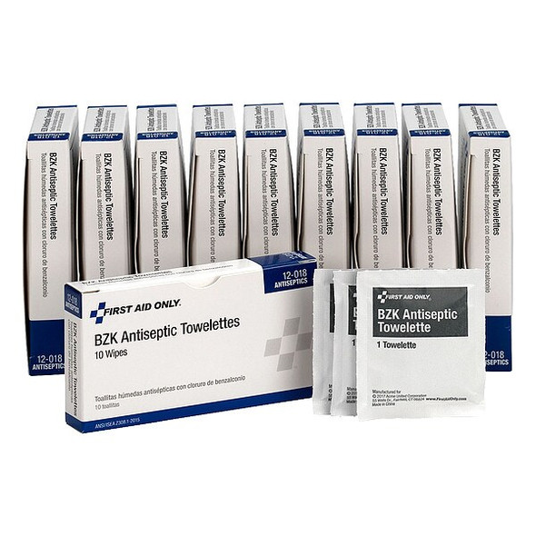 Manufacturer Varies Antiseptic, Wipes, Pouch, 0.350 oz., PK100 AN337-10