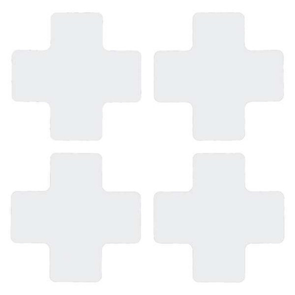 Brady Floor Tape,White,2 inx5 in,Cross,PK20 104471