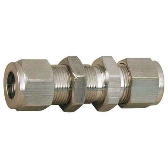 Parker Bulkhead Union,316 SS,A-LOKxA-LOK,3/4In 12BC12-316 Parker Bulkhead Union,316 SS,A-LOKxA-LOK,3/4In 12BC12-316
