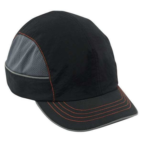 Bump Cap, Short Brim Baseball, ABS, Hook-and-Loop Suspension, Black