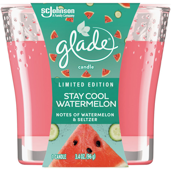 Glade 3.4 Oz. Stay Cool Watermelon Candle Glade 3.4 Oz. Stay Cool Watermelon Candle