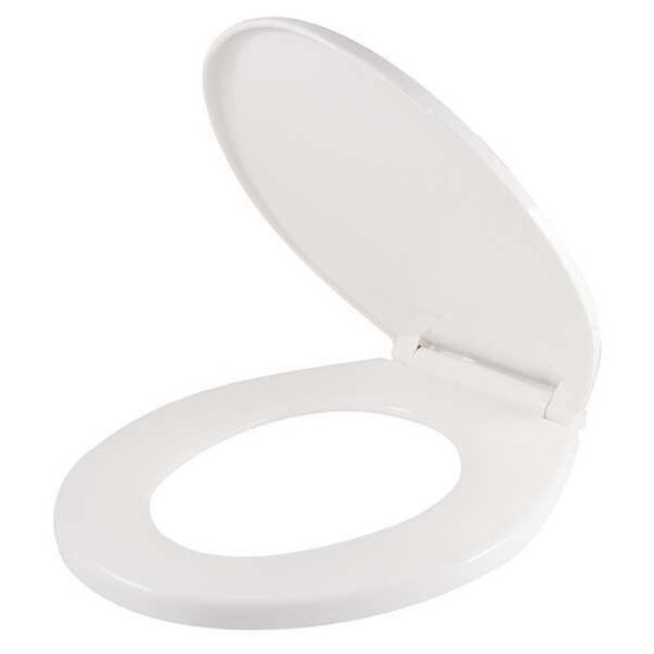 Centoco Toilet Seat With Cover, Toilet Seat, Round, White 4100-001
