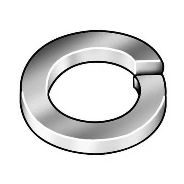 Split Lock Washer, For Screw Size 1-1/8 in Steel, Plain Finish, 10 PK