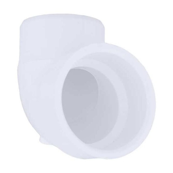 PVC Street Elbow, 90 Degrees, Vent, Hub x Spigot, 1-1/2 in Pipe Size