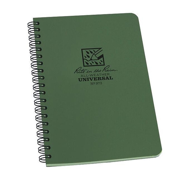Rite in the Rain All Weather Notebook,Green Cover Color 973