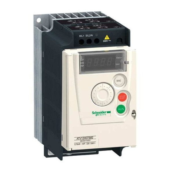 Schneider Electric Variable Frequency Drive, 3/4 HP, 230VAC, Altivar ATV12H055M2