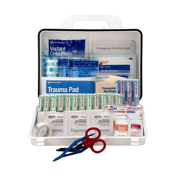 First Aid Kit and Housing, Plastic 178 Components, 25 People Served