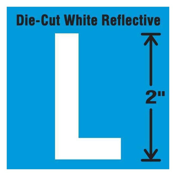 Stranco LetterLabel,Vinyl,2inH,1-1/4inW,PK5 DWR-2-L-5