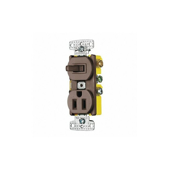 Bryant Combo Device,Brown,1P,Switch and Recpt BRYRC108