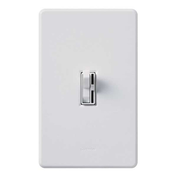 Lutron Lighting Dimmer, Toggle, Fluorescent, White AYF-103P-277-WH