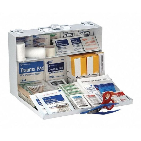 First Aid Kit and Housing, Metal 187 Components, 50 People Served  59025