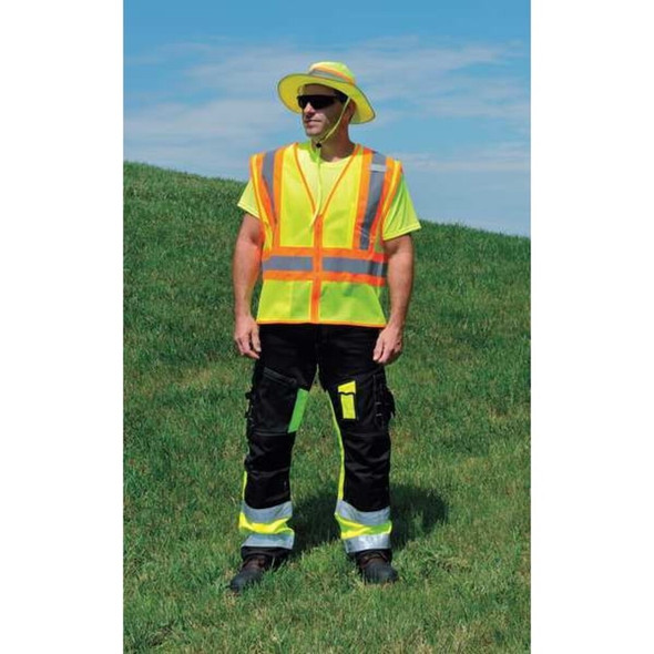 Kishigo 5XL Class 2 High Visibility Vest, Lime 1056-5X