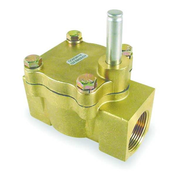 Brass Steam Solenoid Valve Less Coil, Normally Closed, 1/2 in Pipe Size