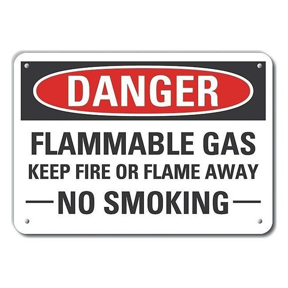 Danger Sign, 10" H, 14 in W,  Horizontal Rectangle, English, LCU4-0634-RA_14X10