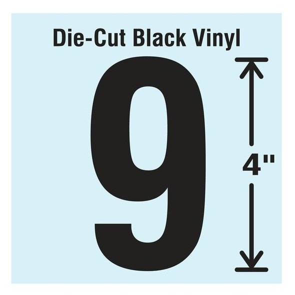 Stranco NumberLabel,Vinyl,4inH,2-1/4inW,PK10 DBV-4-9-10