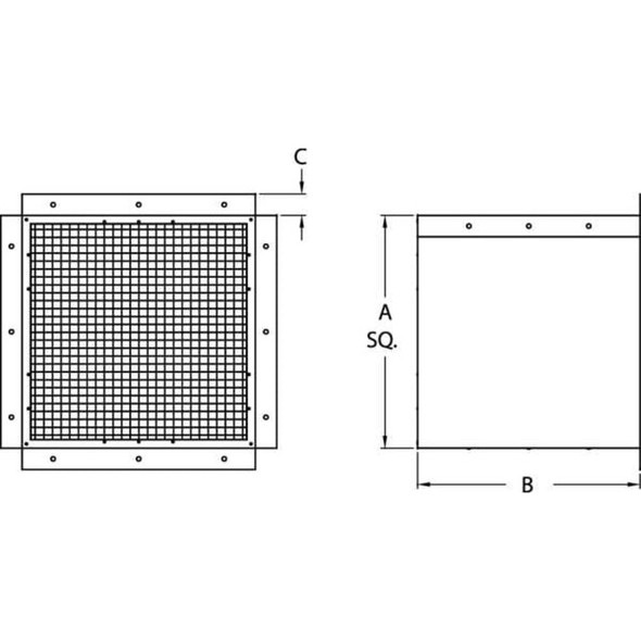 Dayton Fan Guard,40-1-8 In. H,40-1-8 In. W 1WBU5