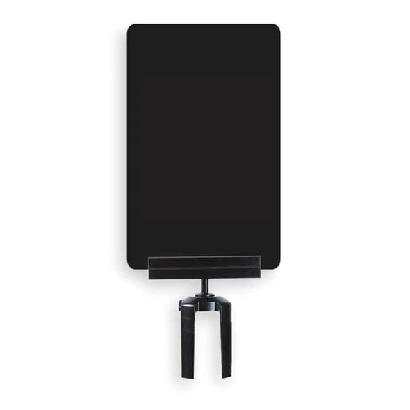 Tensabarrier Acrylic Sign,Black,Please Enter Here S01-P-33-7X11-V-HDSB-1701-33