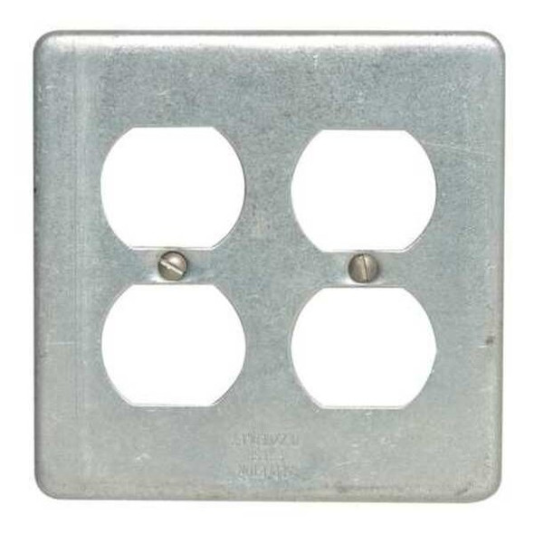 2 Gangs -Gang Horizontal, Vertical Weatherproof Cover, 4-5/8 in W, 4-5/8 in H