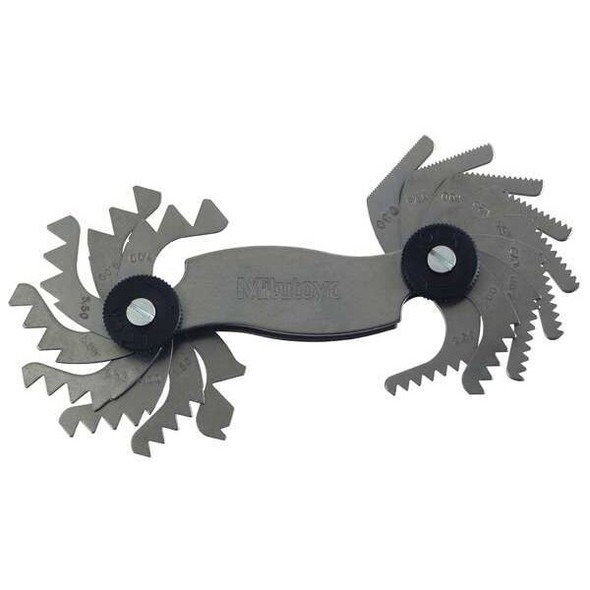 Mitutoyo Screw Pitch Gage,0.4mm to 7mm,18 Leaves 188-121