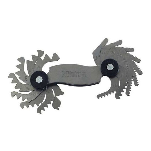 Mitutoyo Thread Pitch Gauge Set,Thread Ang 60 deg 188-121