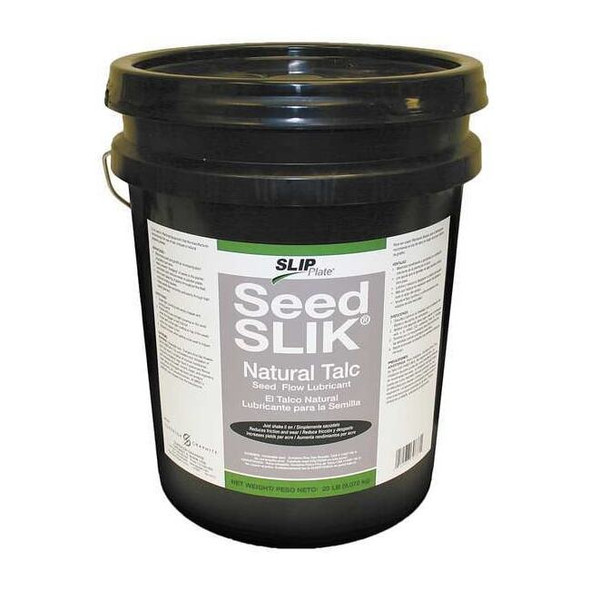 Seed Slik Dry Film Lubricant, 320 oz., Pail, Talc, White SLIKTALC-20#