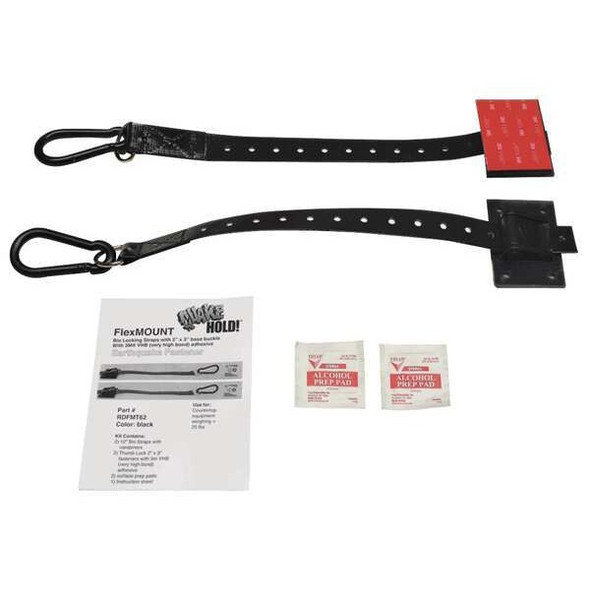 Quakehold! Flex Mount Fastener, Black, 200 lb. RDFMT62