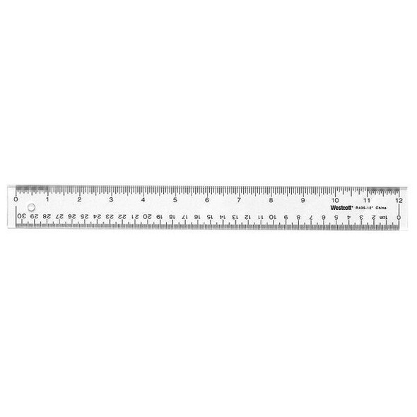 Westcott Ruler,12 Inch,Clear Acrylic 10562 Westcott Ruler,12 Inch,Clear Acrylic 10562