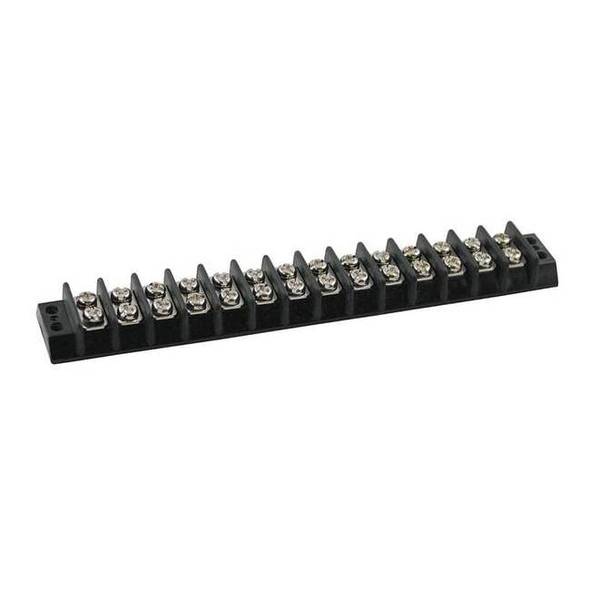 Terminal Strip, 5 Pole, 2 Row, 15 A, 300 V AC, 14 AWG, Screw ...