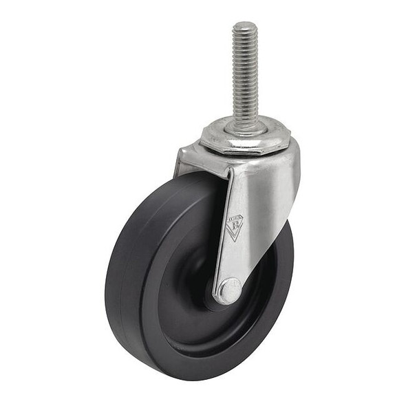 3" X 13/16" Non-Marking Polyolefin Swivel Caster, No Brake, Loads Up To 120 lb