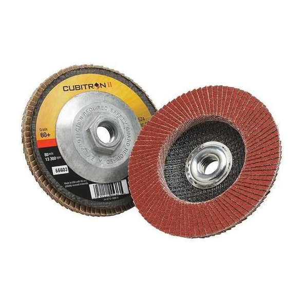 3m Cubitron Flap Disc, 4 1/2 in Dia, 5/8 in Arbor 7100058060