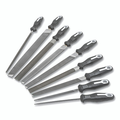 9-Pc Maintenance File Sets with Ergonomic Handles, 6 in, 8 in, 10 in, 12 in, American Pattern